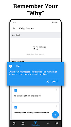 Quitzilla: Әдеттен бас тартуды бақылау құралы